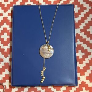 Lia Sophia Gold and Pearl Pendant Necklace